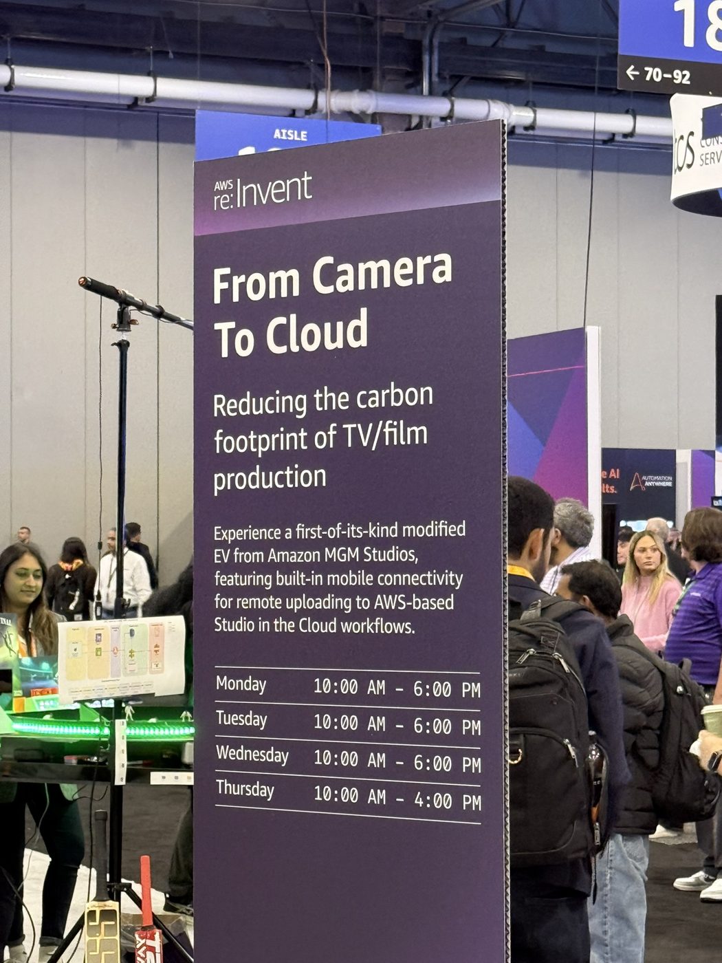 AWS re:Invent 2025 From Camera To Cloud exhibit sign