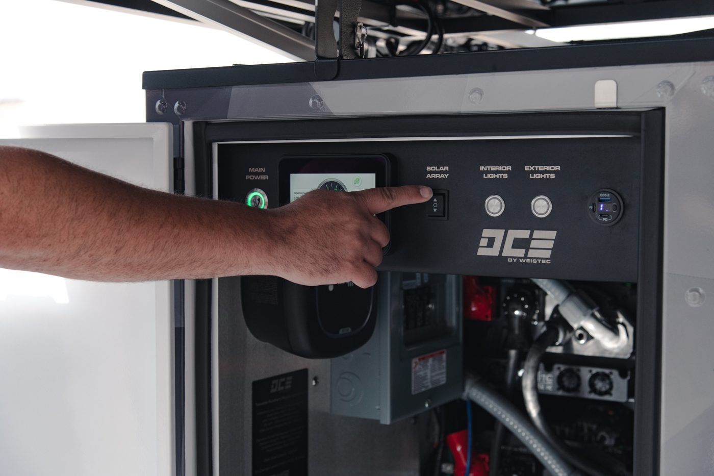 TAP trailer power control panel