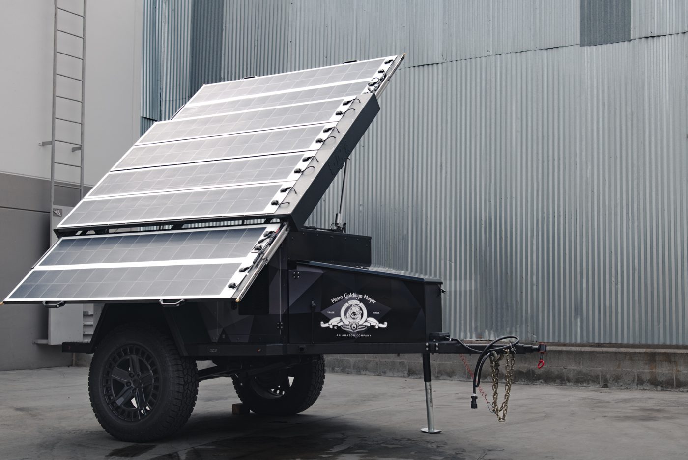 TAP trailer with its solar array deployed