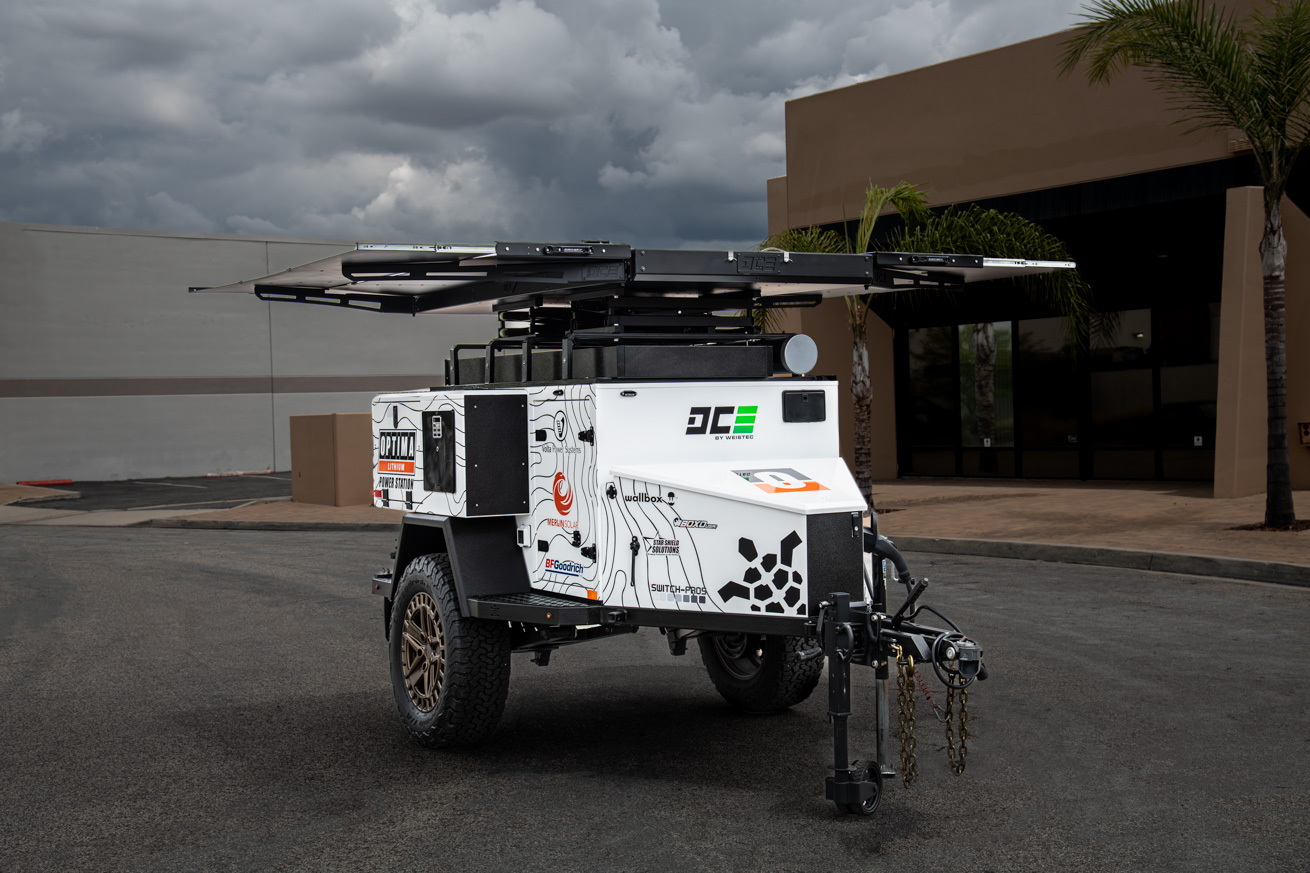 Front Angled View Power Trailer