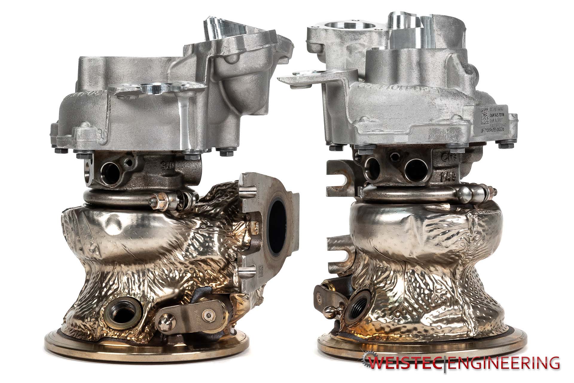 side view of the Weistec W.3 Turbo Upgrade for the Audi Porsche EA839 2.9T Engine