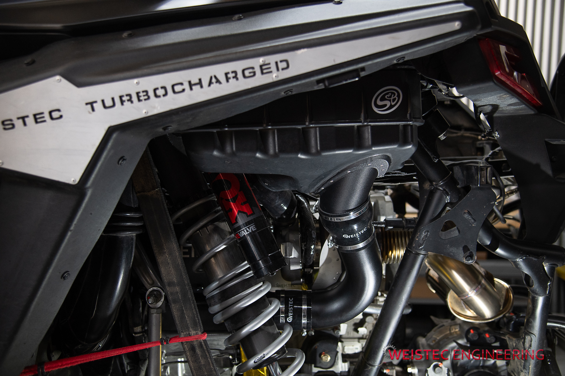 Weistec Pro R Turbo Particulate Filter Kit installed on RZR pro r
