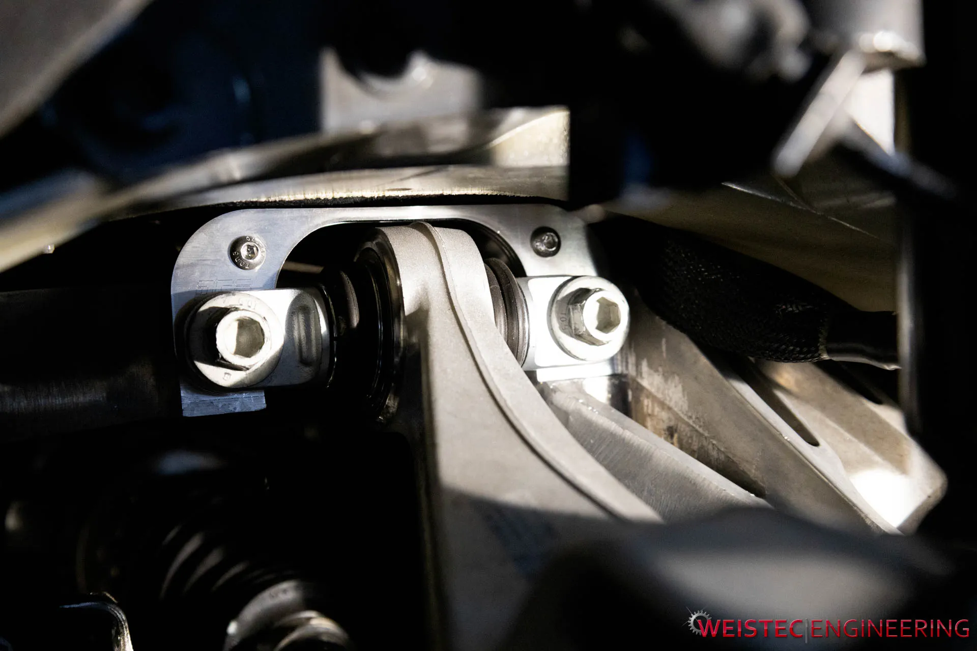 Weistec Rear Camber Shim Kit for Tesla Model X S Installed