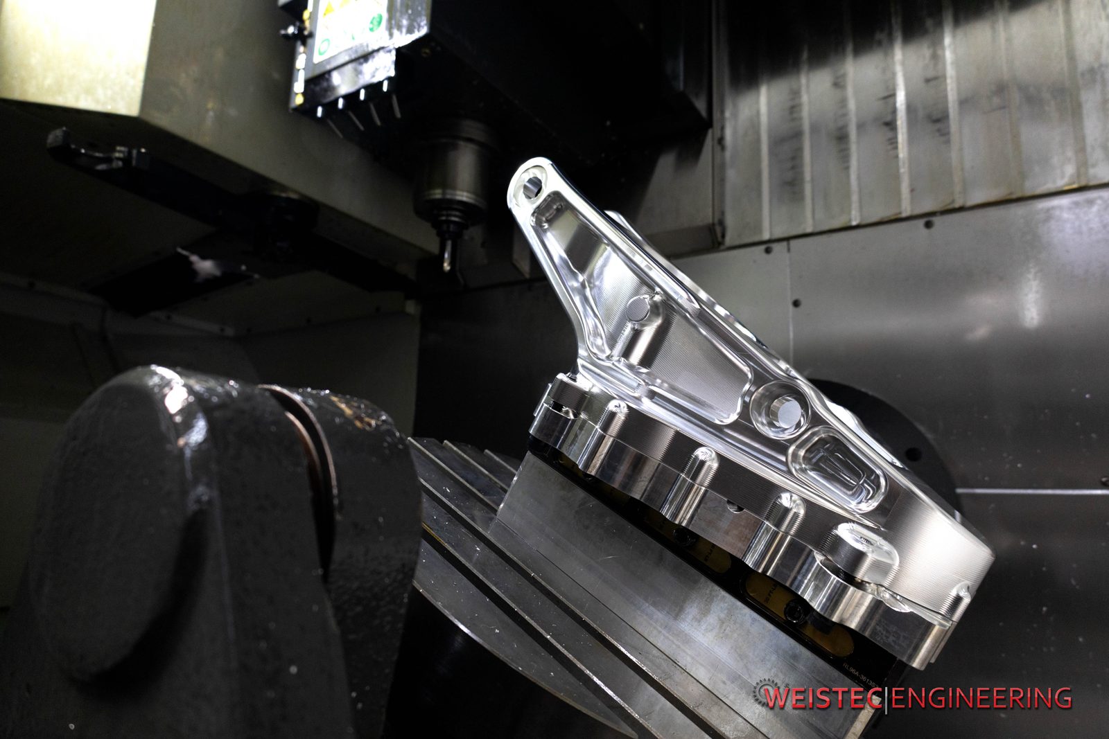 Complex 7075 aluminum part on the 5-axis machining center