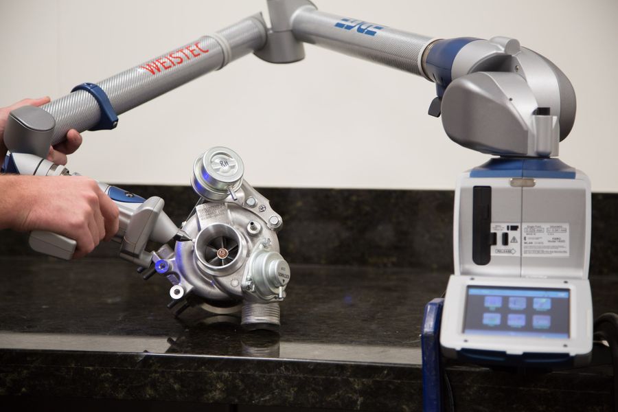 Inspecting a turbocharger with a FARO measuring arm